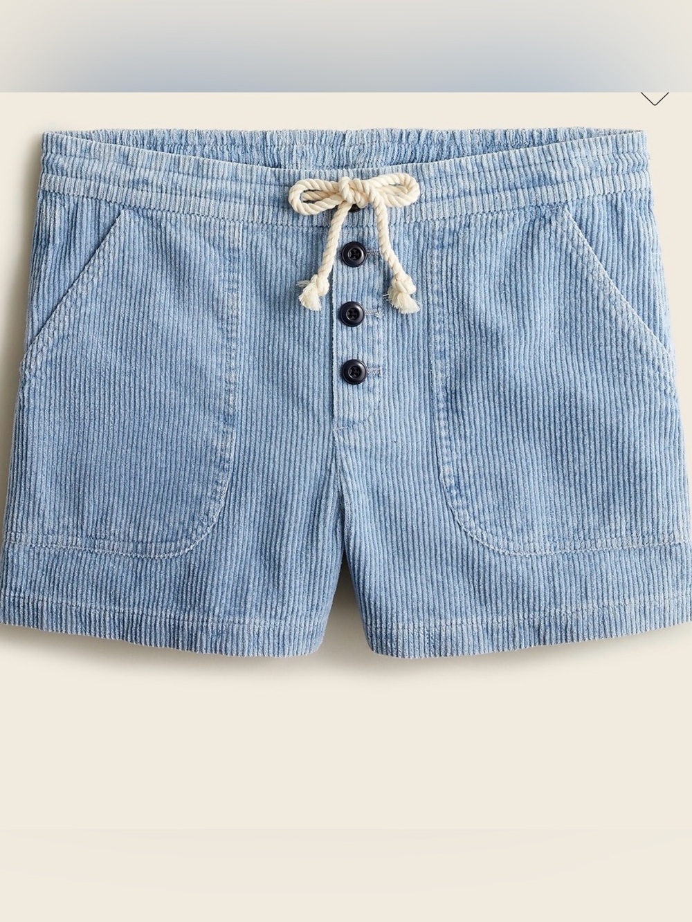 J Crew Pull-on Indigo Corduroy Short Blue Size Medium - Picture 4 of 15